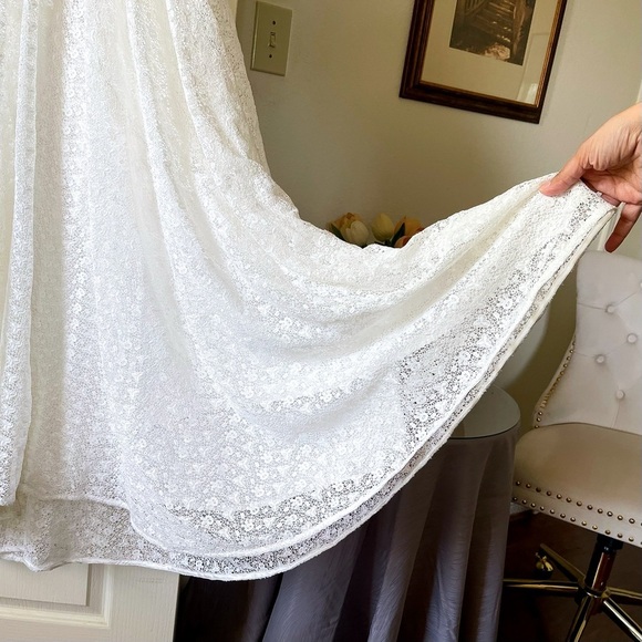LoveShackFancy Castella Gown Lace Embroidered Maxi Dress White Size 00 NWT - Picture 3 of 11